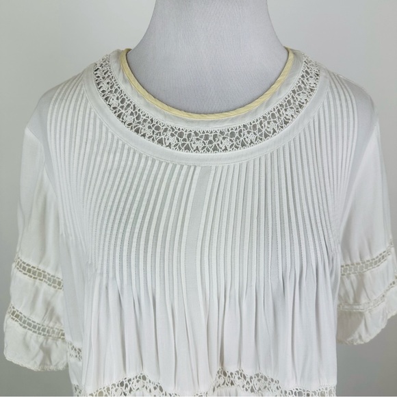 Aritzia Wilfred Beaufort White Lace Hobo Peasant Top Size Large - Picture 2 of 15